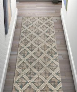Well Woven Sofia Beige Vintage Modern Trellis Rug