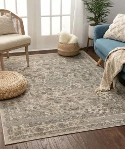 Well Woven Owen Beige Vintage Global Oriental Medallion Rug