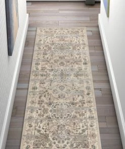 Well Woven Owen Beige Vintage Global Oriental Medallion Rug