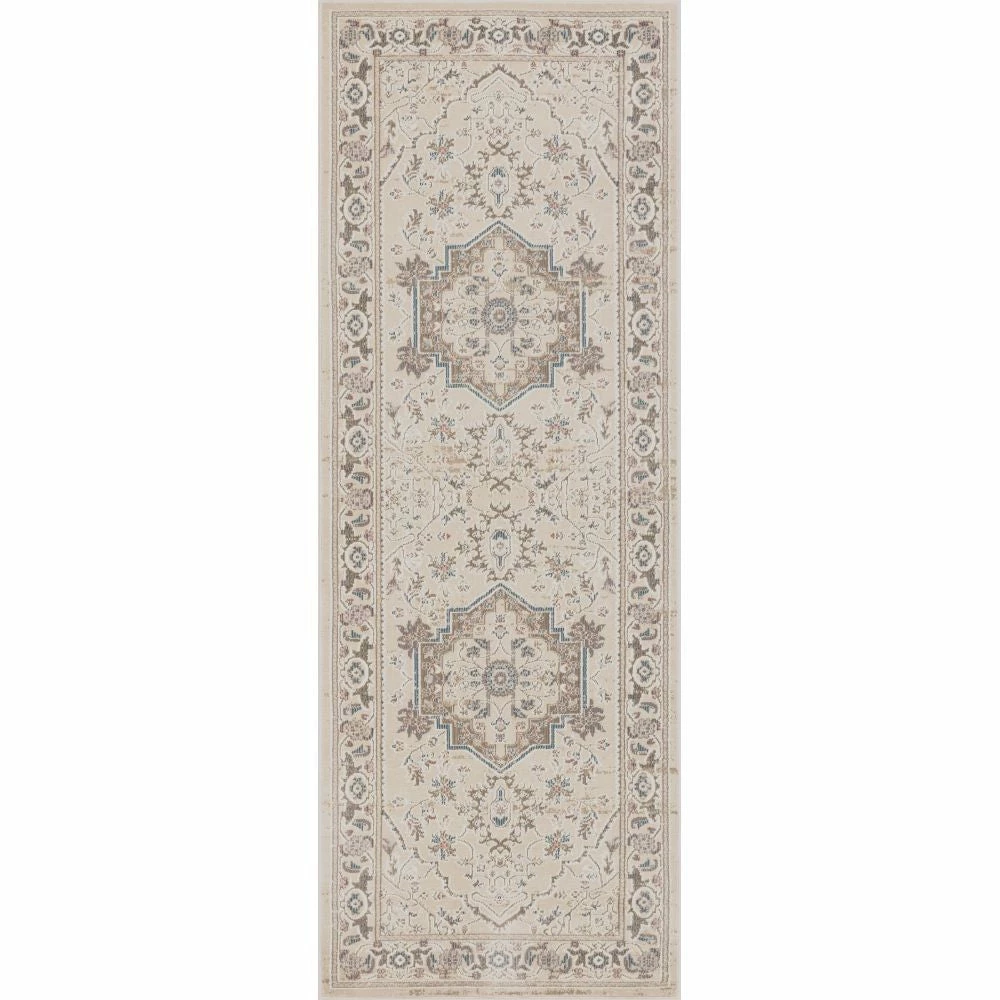 Well Woven Mariah Beige Vintage Oriental Medallion Rug 9 Well Woven Mariah Beige Vintage Oriental Medallion Rug