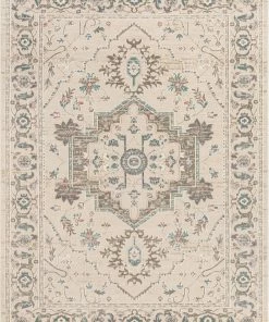 Well Woven Mariah Beige Vintage Oriental Medallion Rug