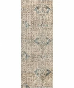 Well Woven Magnolia Beige Vintage Abstract Geometric Rug