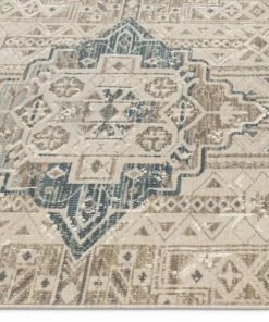 Well Woven Magnolia Beige Vintage Abstract Geometric Rug