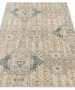 Well Woven Magnolia Beige Vintage Abstract Geometric Rug