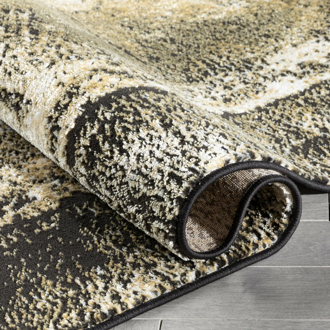 Well Woven Global Zaynab Vintage Abstract Border Yellow Glam Rug 8 Well Woven Global Zaynab Vintage Abstract Border Yellow Glam Rug