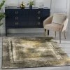 Well Woven Global Zaynab Vintage Abstract Border Yellow Glam Rug