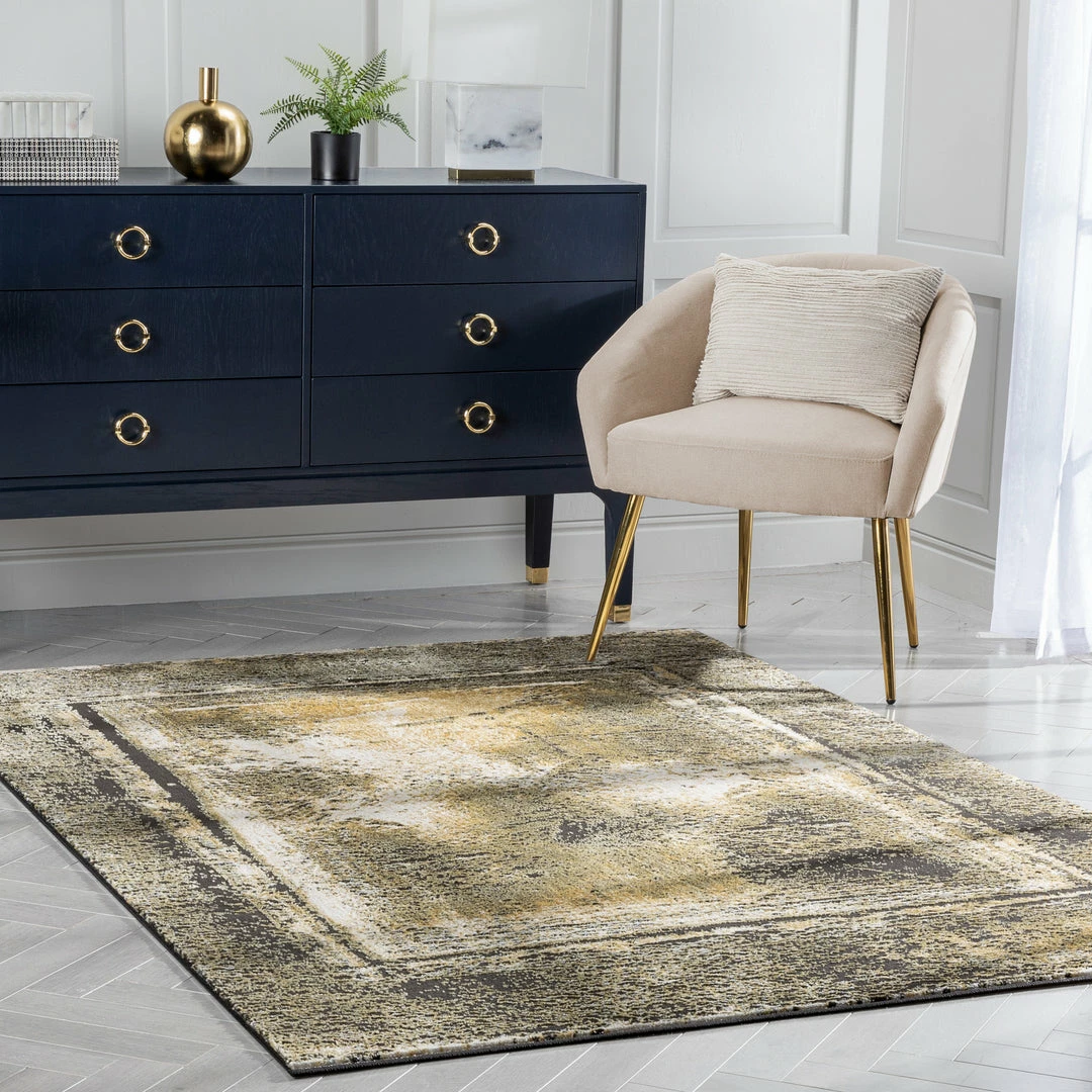 Well Woven Global Zaynab Vintage Abstract Border Yellow Glam Rug 6 Well Woven Global Zaynab Vintage Abstract Border Yellow Glam Rug