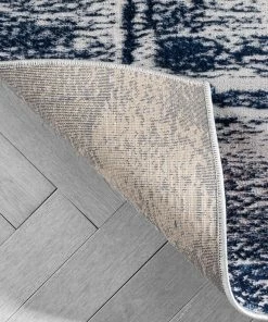 Well Woven Zaynab Vintage Abstract Border Blue Glam Rug Global