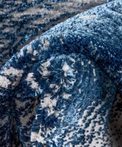 Well Woven Zaynab Vintage Abstract Border Blue Glam Rug Global