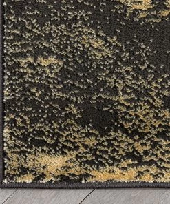 Well Woven Zaynab Vintage Abstract Border Grey Yellow Glam Rug