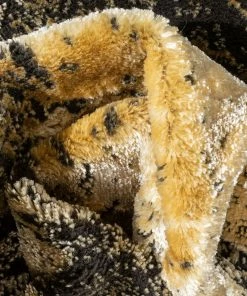 Well Woven Zaynab Vintage Abstract Border Grey Yellow Glam Rug