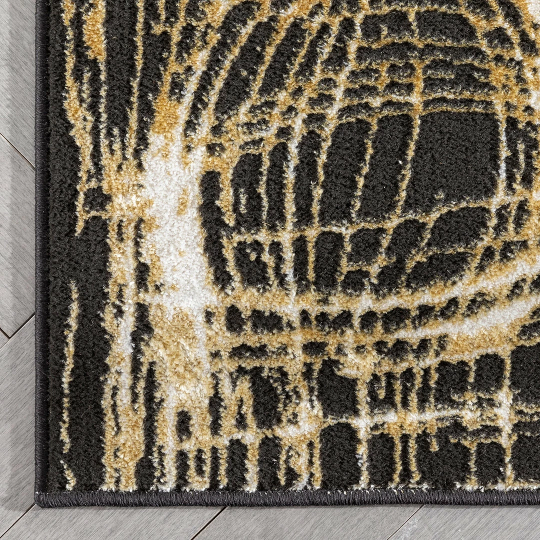 Well Woven Global Sinead Vintage Abstract Yellow Glam Rug 4 Well Woven Global Sinead Vintage Abstract Yellow Glam Rug