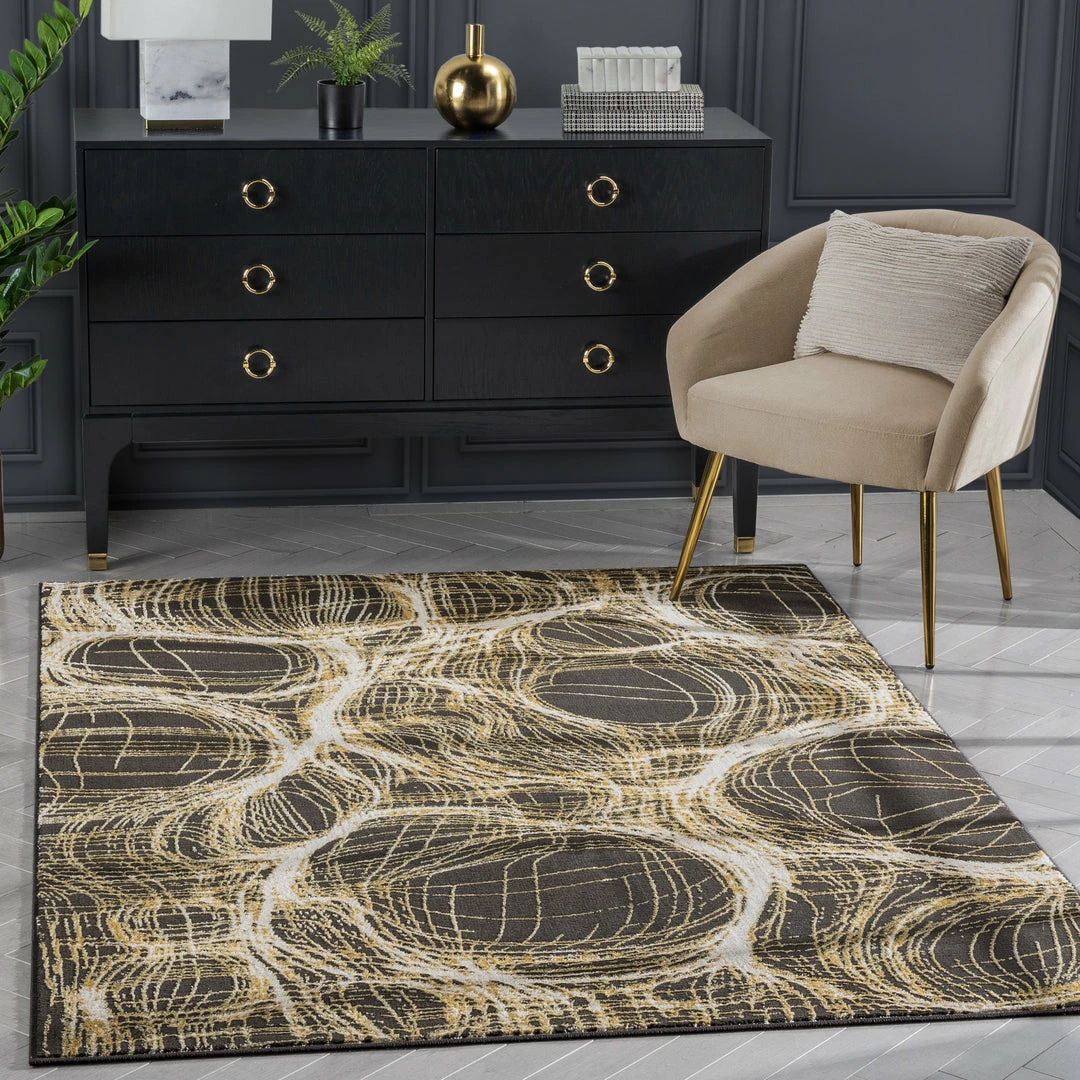 Well Woven Global Sinead Vintage Abstract Yellow Glam Rug 1 Well Woven Global Sinead Vintage Abstract Yellow Glam Rug