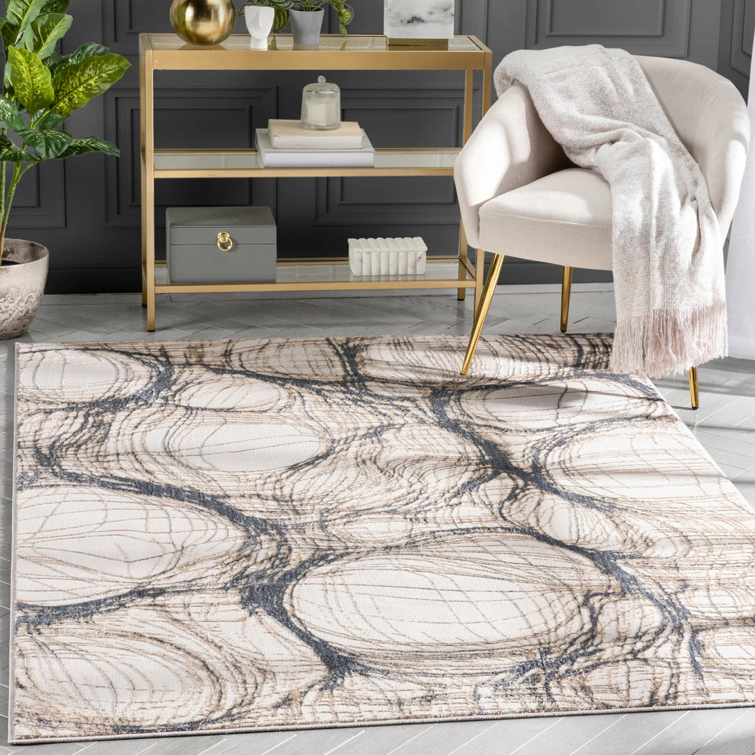 Well Woven Sinead Vintage Modern Abstract Ivory Glam Rug Global 1 Well Woven Sinead Vintage Modern Abstract Ivory Glam Rug Global