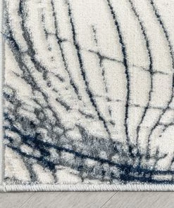 Well Woven Global Sinead Vintage Modern Abstract Blue Glam Rug