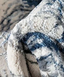 Well Woven Global Sinead Vintage Modern Abstract Blue Glam Rug