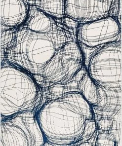 Well Woven Global Sinead Vintage Modern Abstract Blue Glam Rug