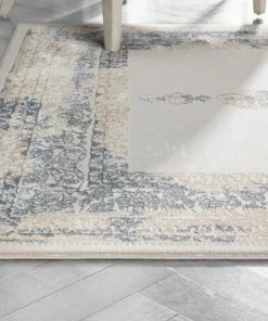 Well Woven Gemma Vintage Medallion Oriental Ivory Glam Rug