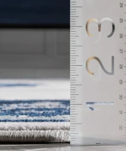 Well Woven Gemma Vintage Medallion Oriental Blue Glam Rug Global