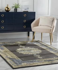 Well Woven Gemma Vintage Medallion Oriental Dark Grey Glam Rug 14 Well Woven Gemma Vintage Medallion Oriental Dark Grey Glam Rug