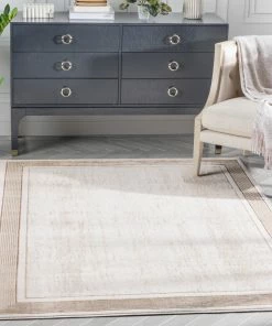 Well Woven Filippa Vintage Border Pattern Ivory Glam Rug Global
