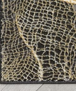 Well Woven Gillian Modern Abstract Yellow Glam Rug Vintage