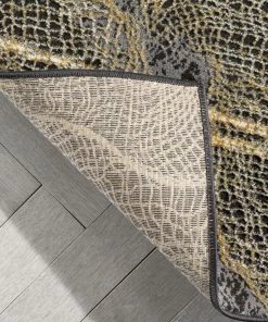 Well Woven Gillian Modern Abstract Yellow Glam Rug Vintage