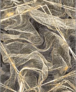 Well Woven Gillian Modern Abstract Yellow Glam Rug Vintage