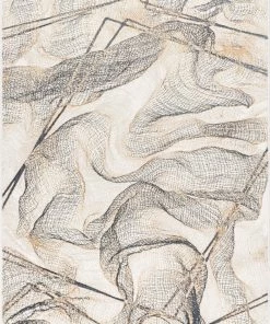 Well Woven Global Gillian Vintage Modern Abstract Ivory Glam Rug