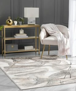 Well Woven Global Gillian Vintage Modern Abstract Ivory Glam Rug