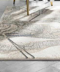 Well Woven Global Gillian Vintage Modern Abstract Ivory Glam Rug