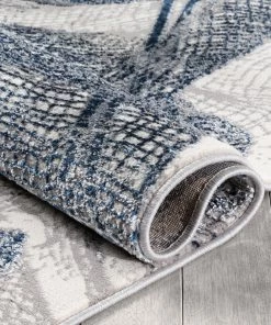 Well Woven Gillian Vintage Modern Abstract Blue Glam Rug