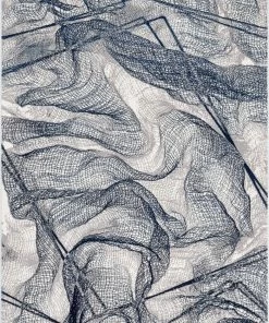 Well Woven Gillian Vintage Modern Abstract Blue Glam Rug