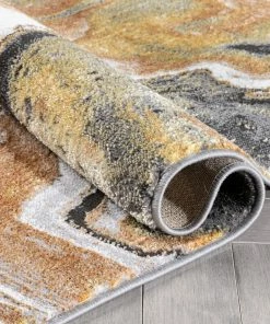 Well Woven Fay Modern Abstract Yellow Glam Rug