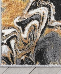 Well Woven Fay Modern Abstract Yellow Glam Rug