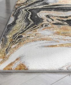 Well Woven Fay Modern Abstract Yellow Glam Rug