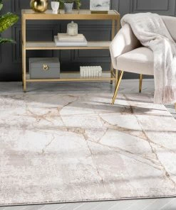 Well Woven Global Allegra Modern Abstract Ivory Glam Rug