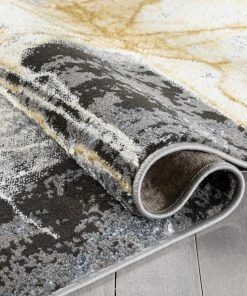 Well Woven Allegra Modern Abstract Grey Glam Rug