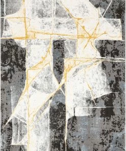 Well Woven Allegra Modern Abstract Grey Glam Rug