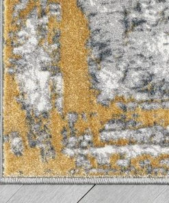 Well Woven Global Isolde Vintage Abstract Border Yellow Glam Rug