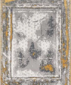 Well Woven Global Isolde Vintage Abstract Border Yellow Glam Rug