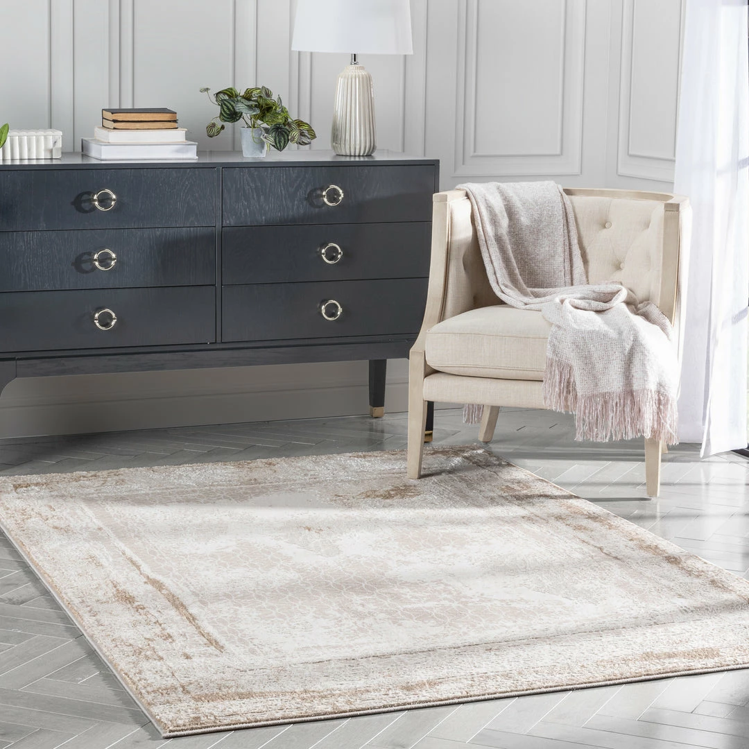 Well Woven Isolde Vintage Abstract Border Ivory Glam Rug Global 7 Well Woven Isolde Vintage Abstract Border Ivory Glam Rug Global