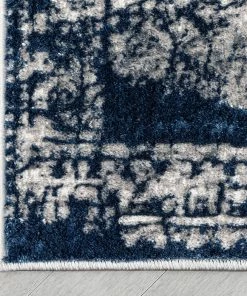 Well Woven Isolde Vintage Abstract Border Blue Glam Rug Global