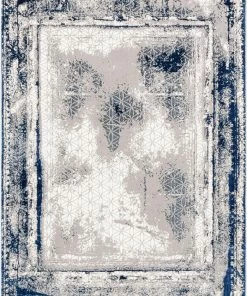 Well Woven Isolde Vintage Abstract Border Blue Glam Rug Global