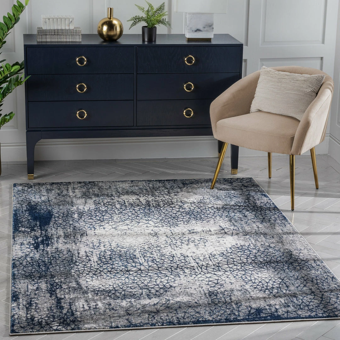 Well Woven Global Joelle Vintage Abstract Floral Blue Glam Rug 1 Well Woven Global Joelle Vintage Abstract Floral Blue Glam Rug