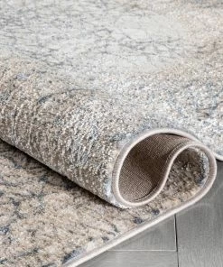 Well Woven Joelle Vintage Abstract Floral Grey Glam Rug Global