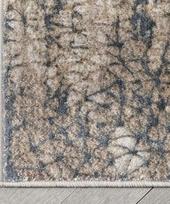 Well Woven Joelle Vintage Abstract Floral Grey Glam Rug Global