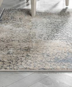 Well Woven Joelle Vintage Abstract Floral Grey Glam Rug Global