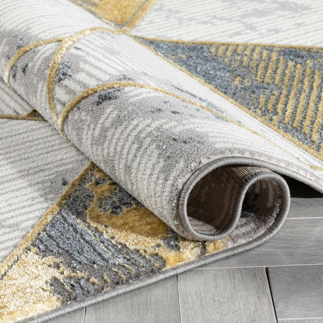 Well Woven Global Nikita Vintage Geometric Yellow Glam Rug 8 Well Woven Global Nikita Vintage Geometric Yellow Glam Rug