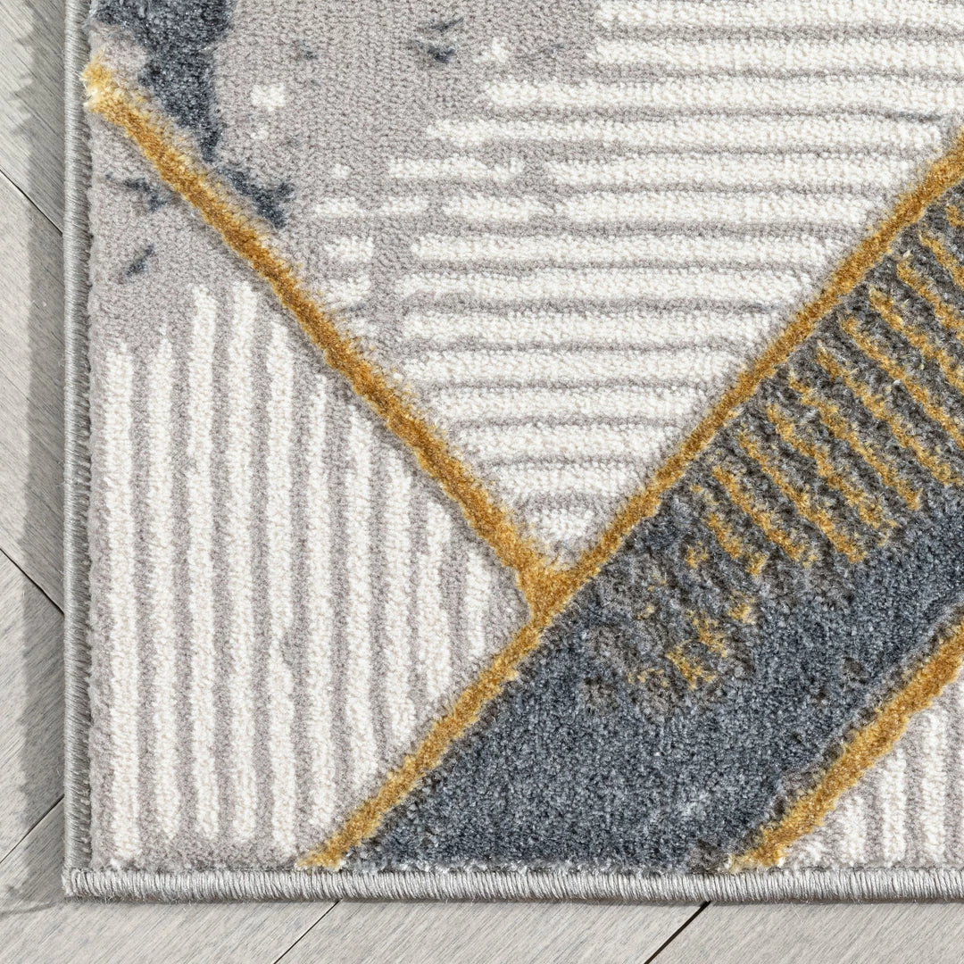 Well Woven Global Nikita Vintage Geometric Yellow Glam Rug 4 Well Woven Global Nikita Vintage Geometric Yellow Glam Rug